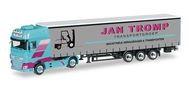 Herpa 306607 - DAF XF SSC Euro 6 Gardinenplanen-Sattelzug "Jan Tromp (NL)". 1:87 - Bild 1 von 1