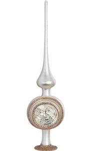 Inge Glas Finial Classic Reflex 13" Champagne 20940R032 German NEW w/FREE Gft Bx - Picture 1 of 2