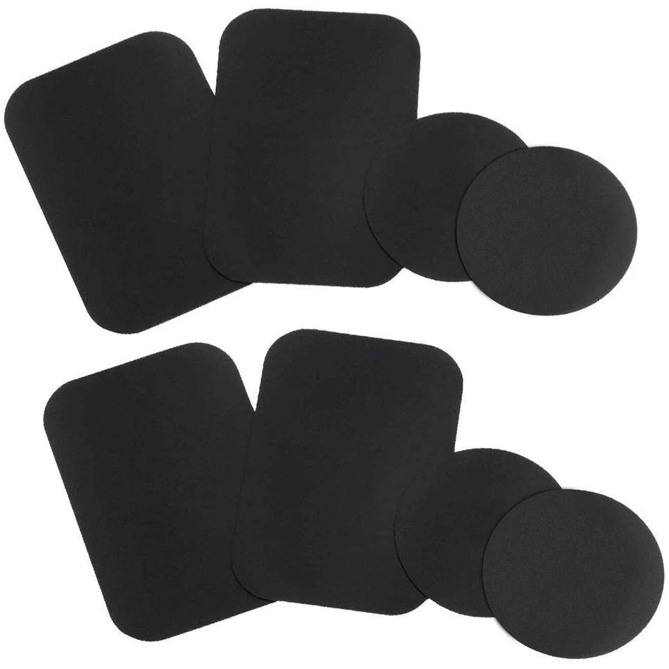 Metal Plate 8 Pack W Adhesive for Magnetic Cradle Less Mount 4 Re Black