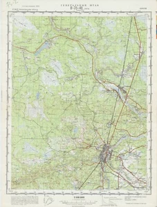Mapa topográfico militar soviético ruso - LUGA (Rusia), 1:100K, edición 1971 - Imagen 1 de 4