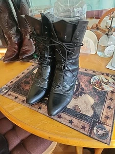 OAK TREE FARMS WOMEN'S BLACK GRANNY BOOTS..SIZE 8.5** - Bild 1 von 7