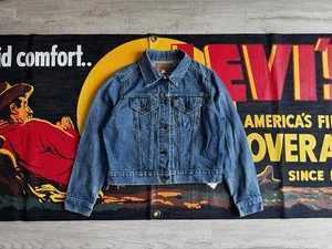 Vintage Levi’s 76001-0214 USA Made Women’s Denim Trucker Jacket 80s Cropped Fit - Picture 1 of 7