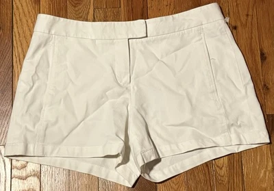 Theory女式白色双弹力短裤8棉混纺优雅 — 第 1/4 张图片