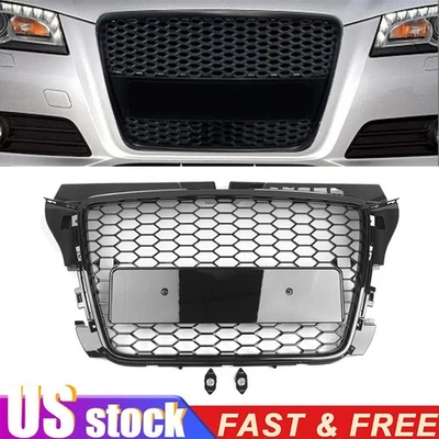 Front Bumper Radiator Grille Mesh Grill For Audi A3 S3 8P 2008 2009 2010-2012 — 第 1/4 张图片