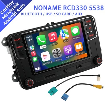 Für VW Golf CC Tiguan NONAME RCD330 187B CarPlay Android Auto Car Stereo Radio - Bild 1 von 4