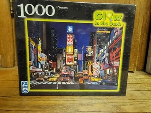 Times Square 1000 PC Jigsaw Puzzle Glow In The Dark 2007 FX Schmid NIP  - Picture 1 of 7