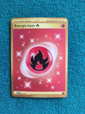 Carta Pokemon Energia Base Fuoco Gold  230/197 - Oss. Infuocata  1AL4 1NEW 2A13 - Immagine 1 di 2