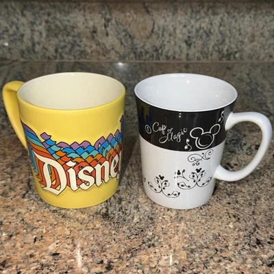 Juego de 2 tazas de café Mickey Mouse Disney World Resort Disneyland Paris Foto 1 de 4