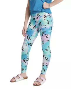 Justice Girls Everyday Faves Leopard Blue Leggings, Size L(12-14) NWT - Picture 1 of 4