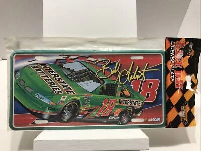 NASCAR Bobby Labonte #18 Interstate Batteries Vintage Metal License Plate / NEW - Image 1 of 4