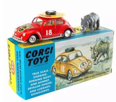 256 Réédition Volkswagen VW Coccinelle 1200 Safari en Afrique 1/43 CORGI - Photo 1/2