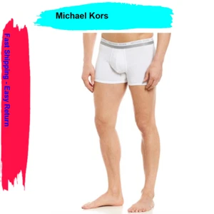 Michael Kors Men's White Ultimate Rib Boxer Briefs 2 Pack Sz S WHITE - Picture 1 of 2