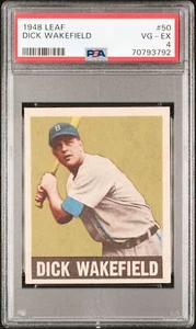 1948 Leaf #50 Dick Wakefield Tigers PSA 4 - Picture 1 of 2