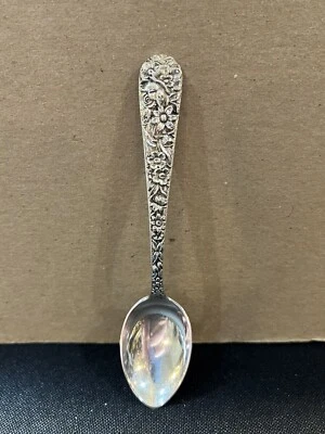 One S. Kirk & Son Sterling Silver Repousse Demitasse Spoon 16 Gram Each. ML - Image 1 of 4
