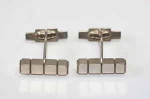 RETRO MODERNIST CUBIST GEORG JENSEN STERLING DESIGNER HANDMADE CUFFLINKS #64 - Bild 1 von 21
