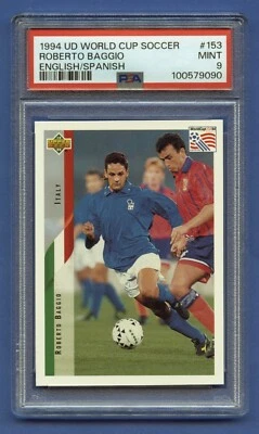 ROBERTO BAGGIO 1994 PSA 9 COMO NUEVO UD WORLD CUP INGLÉS ESPAÑOL ITALIA GENIAL #153 RZC Foto 1 de 3
