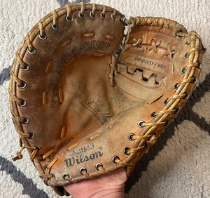 Vintage Wilson A2843 Outsider Baseball Glove LHT Mitt Softball 12” Signed? - Picture 1 of 11