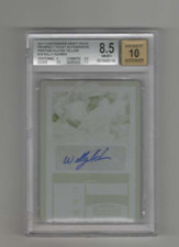 2017 Panini Contenders Draft Yellow Printing Plate Auto #18 Willy Adames BGS 8.5