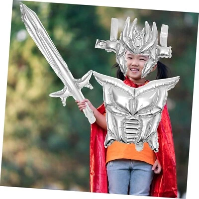 Casco de caballero armadura espada globo juegos con disfraces ropa de fiesta disfraz utilería Foto 1 de 4