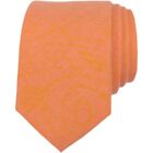 1901 NORDSTROM Mens Slim Tie 2.5 Pale Orange Solid Cotton Summer Wedding Necktie
