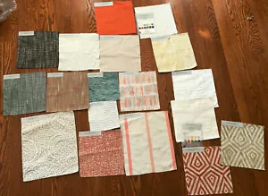 CAMENGO 18 pc Mixed Lot 7 1/2" - 14 1/2" Fabric Samples - Picture 1 of 6