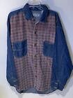 VTG 90s COSI Men's Blue Denim L/S Oversized Button Chore Shirt Jacket XL