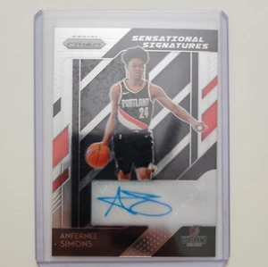 2018 Panini Prizm Anfernee Simons SENSATIONAL SIGNATURES Rookie RC SS-ASM AUTO - Picture 1 of 2