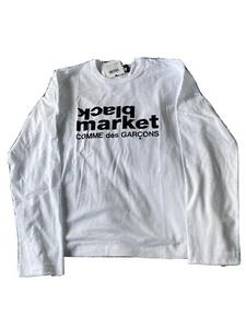 T-shirt Comme Des Garcons Black Market logo cdg gioco bianco, taglia L - Foto 1 di 5