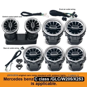 3 Colors Air Vent LED Ambient Light For Mercedes Benz C-Class W205 GLC 2015-2018 - Bild 1 von 13
