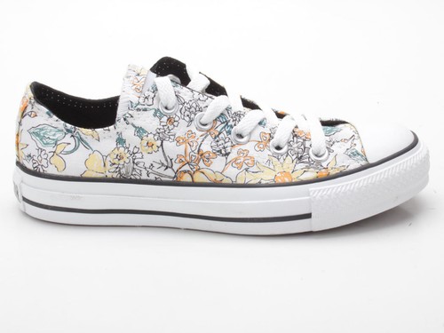 Converse Chuck Taylor CT Flowers OX scarpe sneaker da donna 503021 bianco giallo