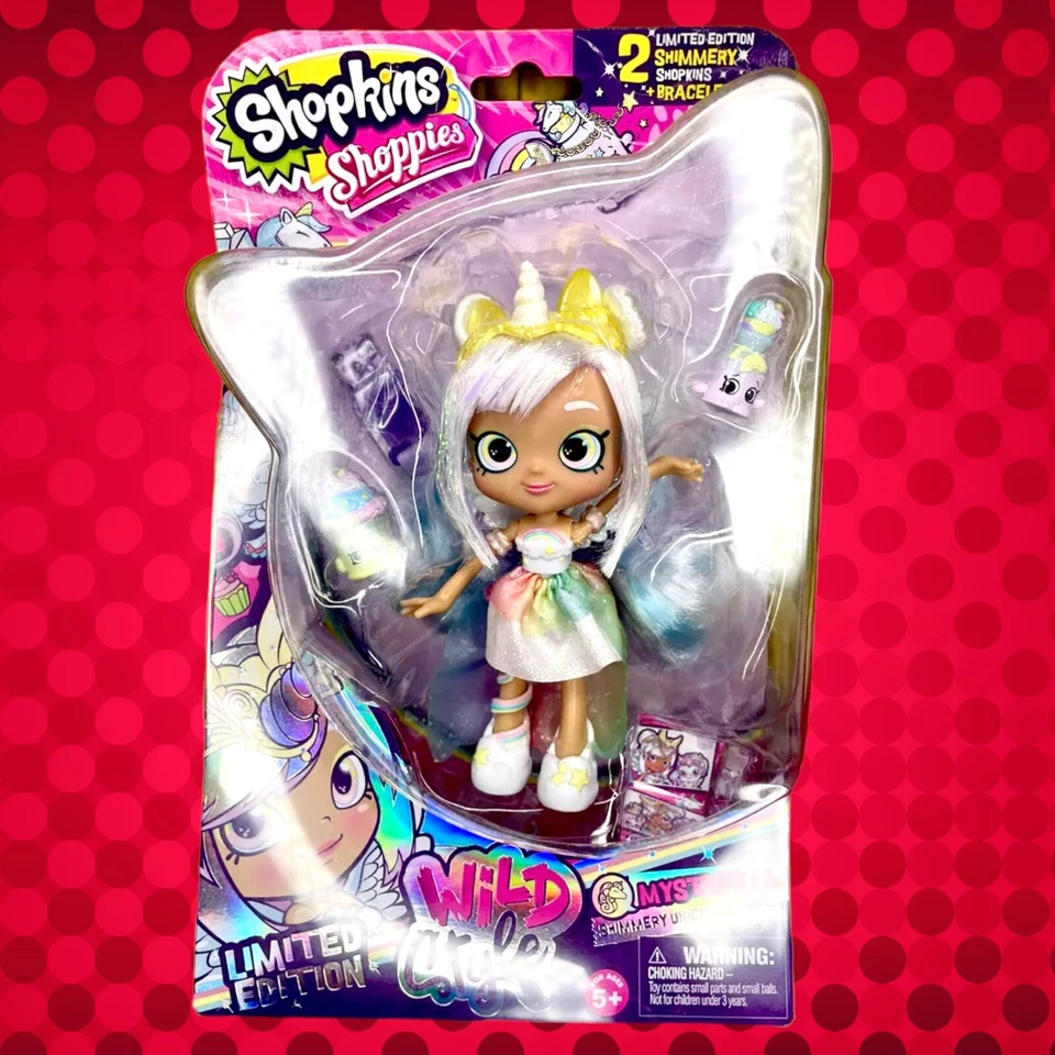 Limited Edition Shopkins Shoppies Wild Style Season 9 Mystabella Unicorn Doll