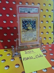 Pokemon 1st Edition Gym Heroes Lt. Surge’s Electabuzz Holo 6/132 PSA 9 - Picture 1 of 2