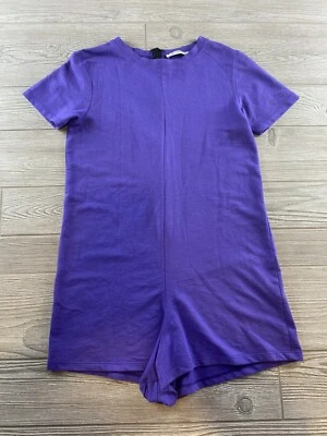 Pantalones Cortos Zara Trafaluc Mujer S Púrpura Una Pieza Mameluco Mangas Cortas Cremallera Trasera Foto 1 de 4