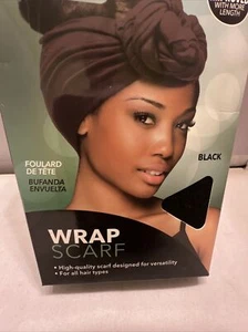 Evolve Essential Wrap Scarf Hair Accessories Black New - Bild 1 von 15