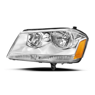 Headlight for 2008-2014 Dodge Avenger Chrome Halogen Left Driver Side Headlamp - Image 1 of 4