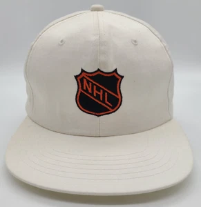 NHL Shield White Starter Snapback Hat Cap Vintage Embroidered Logo - Picture 1 of 12