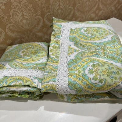 Funda nórdica y 2 fundas de almohada April Cornell tamaño Queen verde/amarillo/azul Foto 1 de 4