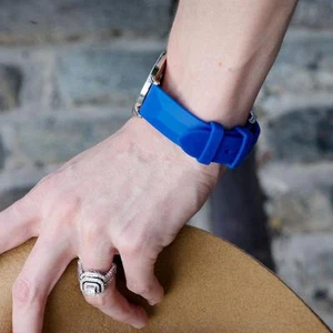 Silicone Quick Release Stainless Steel Watch Bands - Picture 1 of 13