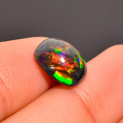 Cabinas de ópalo etíope negro natural de 3,25 quilates forma radiante piedras preciosas sueltas 12X10X5 mm Foto 1 de 4