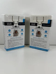 CatGenie SaniSolution 120 Cartridge Fresh Scent Lot of 2 New Sealed Cat Genie - Picture 1 of 6