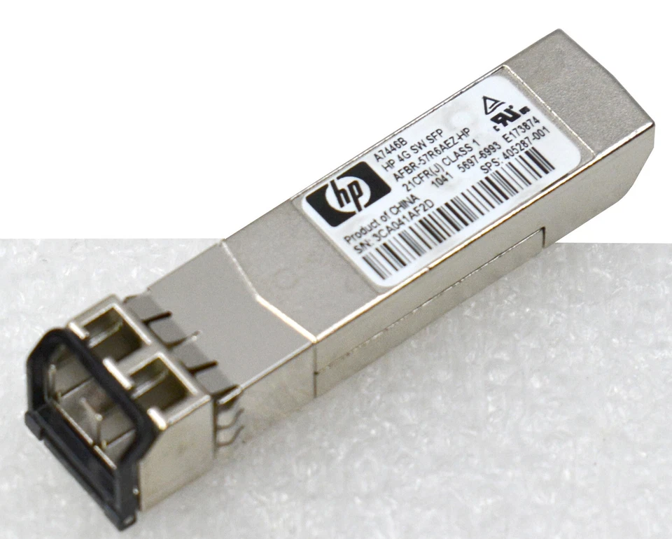 HP 4Gb 4Gbit Shorts Wave FC SFP Module Gbic AFBR-57R6AEZ-HP 405287-001 A7446B# - Image 1 of 1