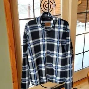 St. John's Bay Heavyweight 1/4 Zip Fleece Pullover Sz M Jacket - Picture 1 of 14