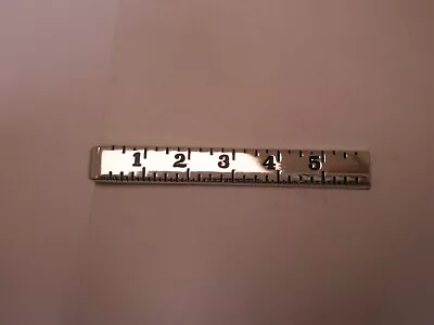 6" Steel Rule Ruler Vintage SWANK SMALL  /Tie Bar Clip measure straight edge - Image 1 of 4