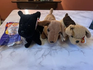 Ty Beanie Baby Lot Of 4 McDonalds Spunky, Weenie, Scottie, Tuffy - With Tags - Picture 1 of 10