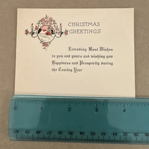 Vintage Art Deco Christmas Card - Colorful Candles And Framed Home - Picture 1 of 1