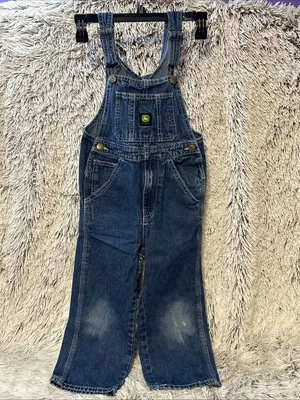 Mono John Deere Niño Pequeño Talla 5 Azul Denim Jean Babero Tirantes Granja Niños Niñas Foto 1 de 4