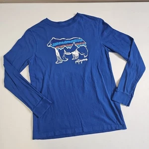 Patagonia Shirt Youth Large Blue Bear Logo Langarm Outdoor Wandern Jungen 12 - Bild 1 von 9