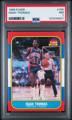 Fleer #109 Isiah Thomas 1986 RC PSA 7 Foto 1 de 2