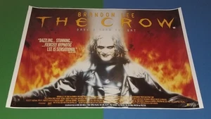 THE CROW VTG BRITISH HORIZONTAL  MOVIE POSTER BRANDON LEE EPIC STYLISH POSE  !!! - Picture 1 of 12