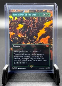 MTG LAST MARCH OF THE ENTS 0418 LORD OF THE RINGS LTR BORDERLESS FOIL NM - Picture 1 of 4